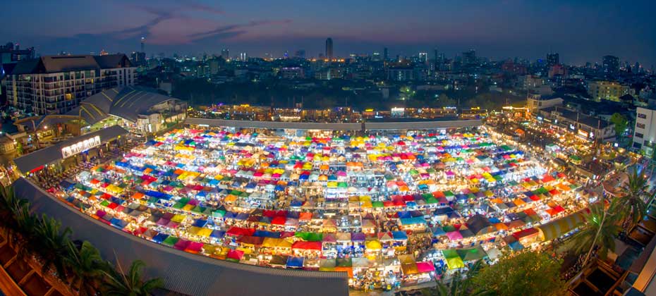 Train Market Bangkok, Thailand