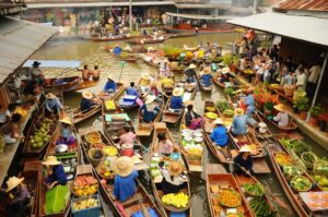 gruppenreisen südthailand Schwimmender Markt Daemon Saduak