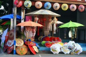 traditionelle Schirme Chiang Mai, Thailand