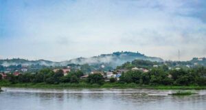 Blick auf den Mekong Fluss von Chiang Khong