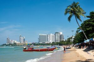 Blick auf den Strand von Pattaya