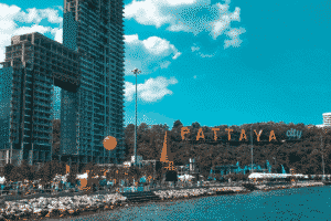 Pattaya Skyline, Stadt, Thailand, fuer Touristen gesperrt