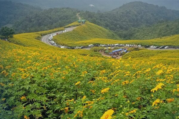 Blick über die Natur von Mae Hong Son, Thailand