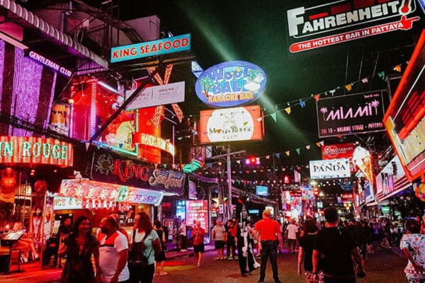 Pattaya Walking Street vor der Corona Pandemie