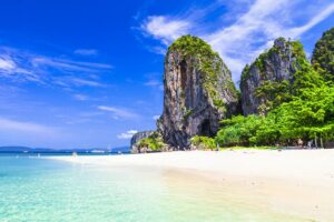 Strand am Railay Beach in Krabi Thailand Phuket Sandbox Reise