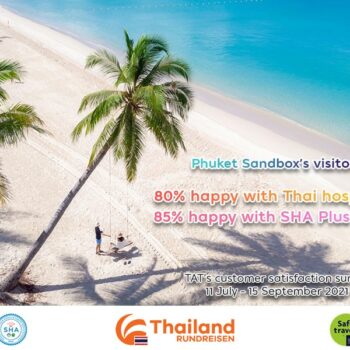 Resultat der Zufriedenheitsumfrage bei Touristen der Phuket Sandbox