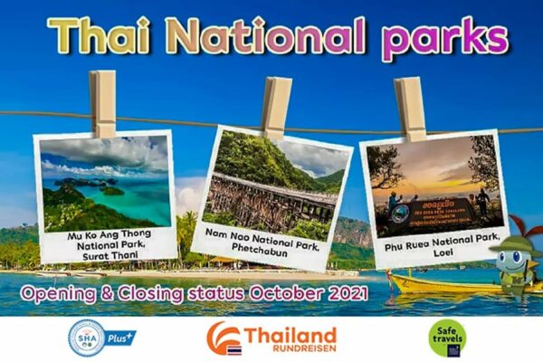 Thailand hat weiter Nationalparks geöffnet