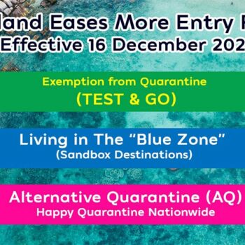 Thailand lockert die Einreisebestimmungen zum 16. Dezember