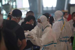 Einreisekontrolle am Flughafen von Bangkok