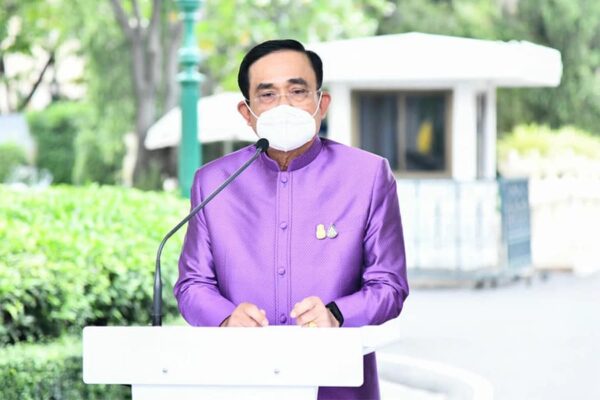 Thailands Premierminister Prayut Chan-o-cha bei der gestrigen Ansprache