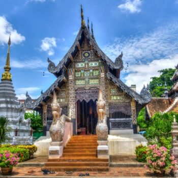 Einer der wunderschönen Tempel in Chiang Mai, welche der Region ihren ganz eigenen Charme verleihen.