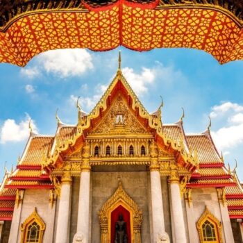 Der Marmortempel in Bangkok, Thailand, welcher als Tor zu Thailand symbolisiert wird.