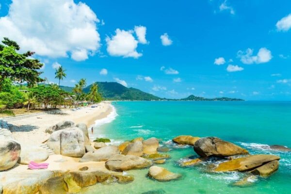 Blick auf die Crystal Bay auf Koh Samui.