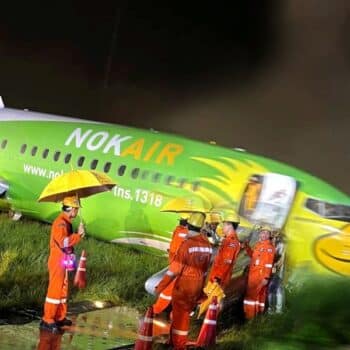 Der Flughafen von Chiang Rai bleibt für weitere Tage geschlossen, da das Flugzeug der Nok Air noch immer nicht von der Landebahn entfernt wurde.