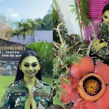 Eine Rangerin des Khao Sok Nationalpark wird zum Alien, um Werbung für den einzigartigen Nationalpark zu machen.